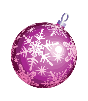 a purple christmas ornament